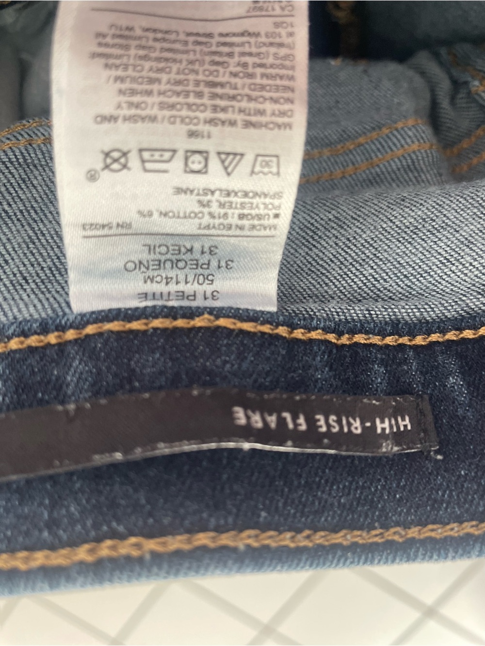 Banana Republic Dark Blue High-Rise Bootcut Jeans